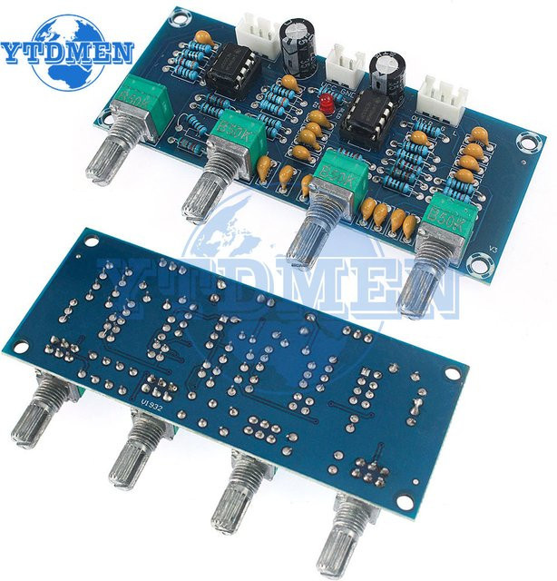 YTDMEN XH-A901 Tone Board DIY Kit NE5532 Vorverstärker mit Höhen Bass und Lautstärkeregelung in Blau - Bild 1