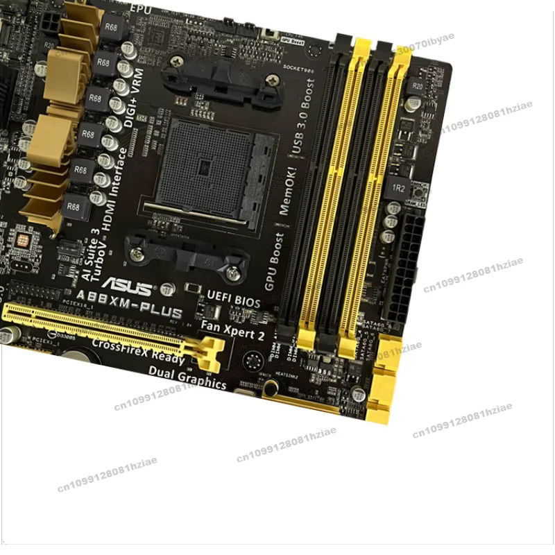 Asus Hauptplatine A88X-PLUS M2 / A68H-C FM2 mit NVMe/M.2 und USB-C in Schwarz - Bild 3