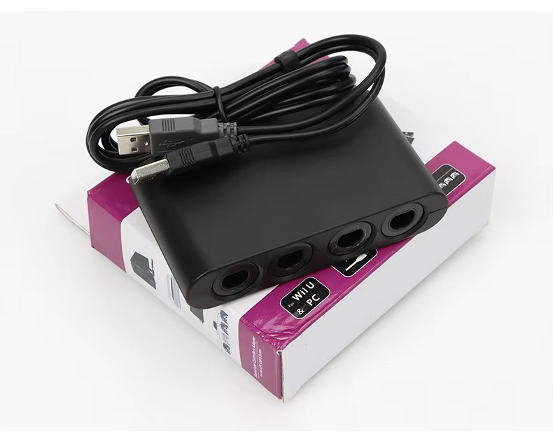 Gryan 4 Ports GameCube Controller Adapter Konverter für Nintendo Switch und Wii-U in Schwarz - Bild 3