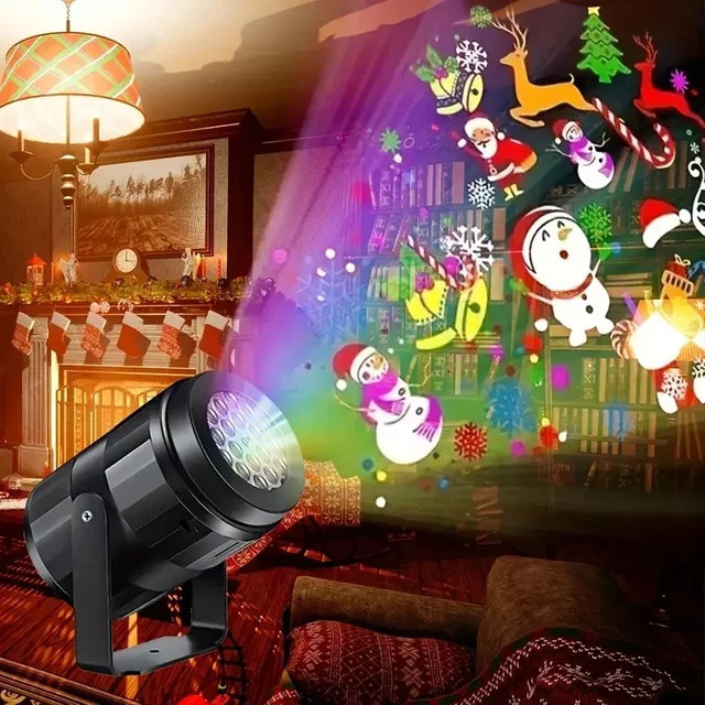 KDULIT LED Weihnachtsprojektions-Party-Bühnenlicht für Innenräume und Feiertagsdekoration - Bild 1