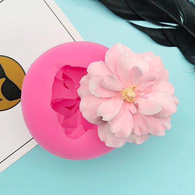 Hoeaden Silikon Form Blumen für DIY Gips Harz Seife und Schokolade in Pink - Bild 1