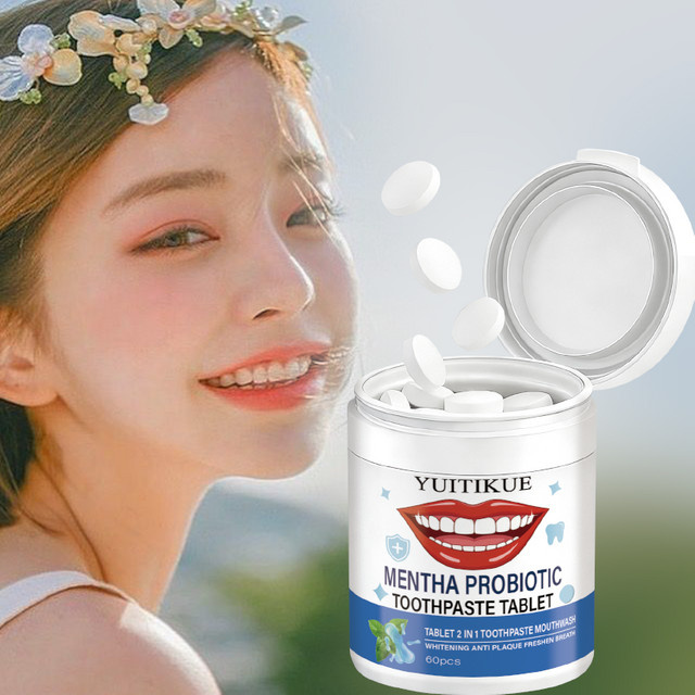 YUITIKUE Mentha Probiotische Zahnpasta-Tabletten, 60 Stück - Bild 1