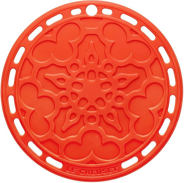 Le Creuset Silikon Untersetzer Tradition Rund Ofenrot Durchmesser: 20 cm - Bild 1
