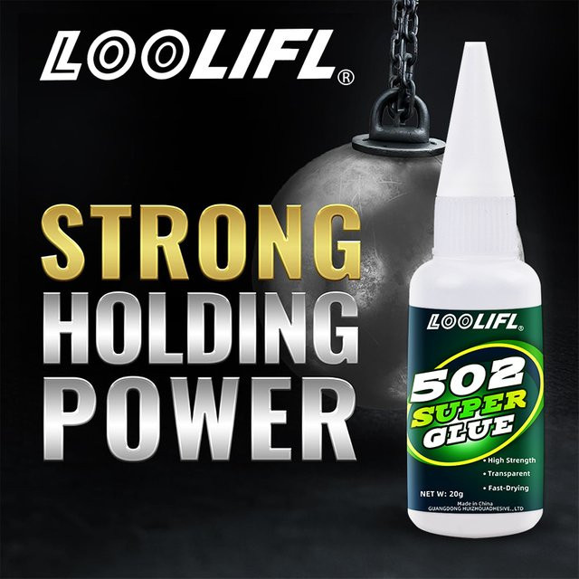 LOOLIFL 502 Super Glue Professional Liquid Cyanacrylat-Kleber für Glas, Metall und Kunststoff - Bild 1