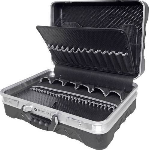 Bernstein Tools for Electronics 6415 Elektriker Werkzeugkoffer unbestückt Schwarz mit Einsätzen aus Aluminium und Kunststoff L x B x H: 47 x 18 x 36 cm - Bild 1