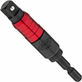 Vigour Steckschlüssel Adapter mit Gelenk V7638, 1/4 Zoll (6,3 mm) Sechskant auf 3/8 Zoll (10 mm) Vierkant, 16 mm, Rot - Bild 1