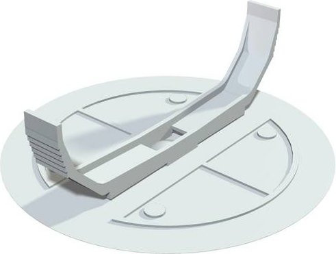 OBO Bettermann Federdeckel in Weiß, Durchmesser: 70 mm, Tiefe: 1 mm - Bild 1