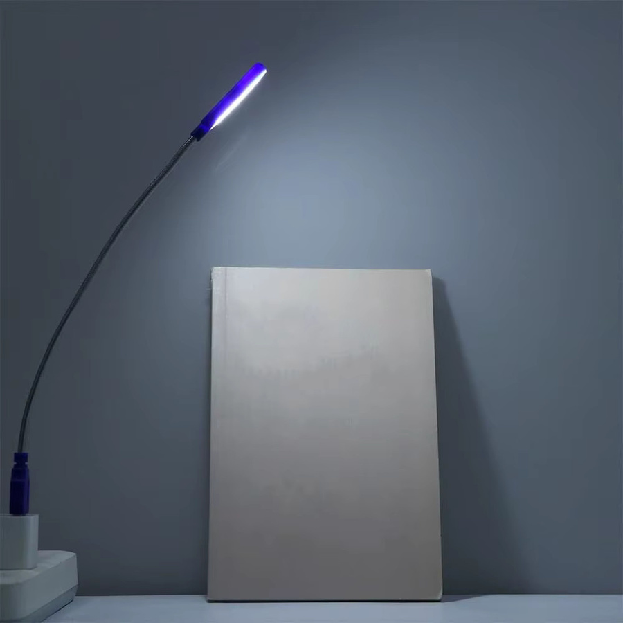 JOYINLED Flexible USB-LED-Leselampe in Blau als tragbare Mini-Buchleuchte mit Clip für Laptop und Notebook - Bild 3