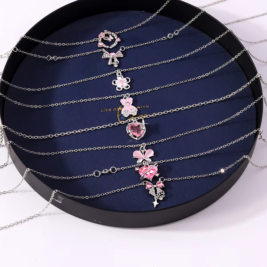 Aihua Halskette, Herz Anhänger, Rosa Zirkonia, Silber, Damen - Bild 2