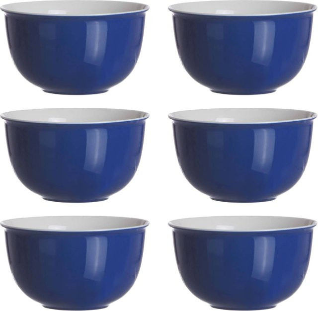 Ritzenhoff & Breker Müslischalen Doppio aus Keramik, Blau, 6er Set, Durchmesser: 14 cm - Bild 1