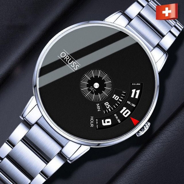 STERN Armbanduhr Quarz, Edelstahl, Silber, Herren - Bild 1