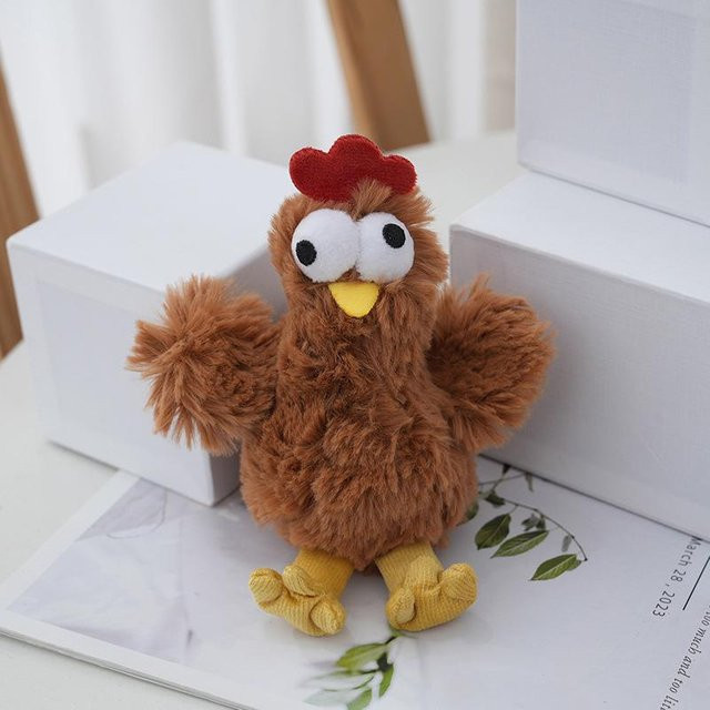 Schlüsselanhänger Plüsch Huhn, gray, Unisex - Bild 1
