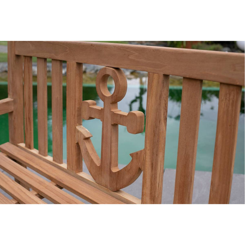 deVries Gartenbank Woodie 2-Sitzer aus Teakholz in Braun, B/H/T: 120 x 89 x 60 cm - Bild 2