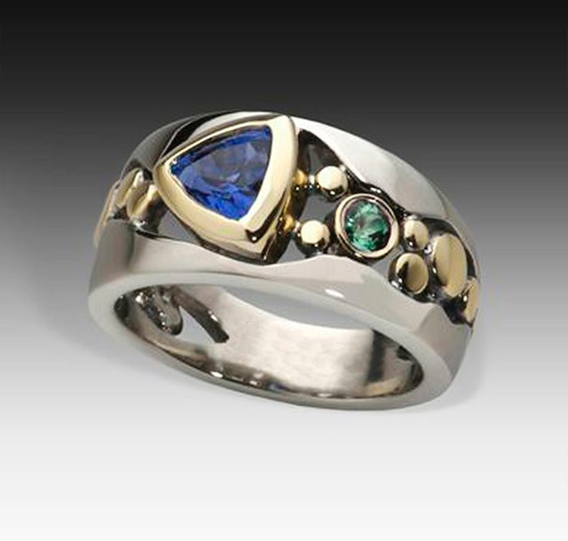 Huitan Ring, Bicolor, Zirkonia, Damen - Bild 1