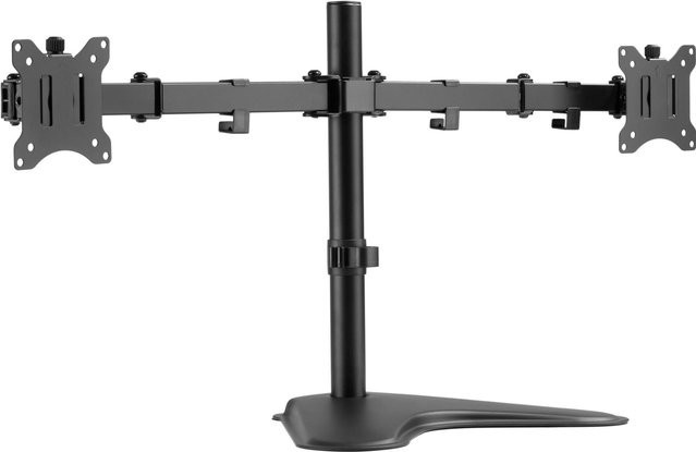 Digital Data Communications Equip Pro Economy Schreibtisch-Halterung für 2 LCD-Displays, Stahl, Schwarz, Bildschirmgröße: 43,2-81,3 cm (17-32 Zoll) - Bild 1