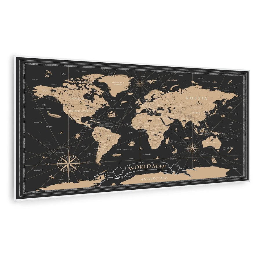 Klarstein Wonderwall Air Art Smart Infrarotheizung mit App-Steuerung und Motiv Nachtkarte, Weiß, B: 120 cm, H: 60 cm, 700 W - Bild 2