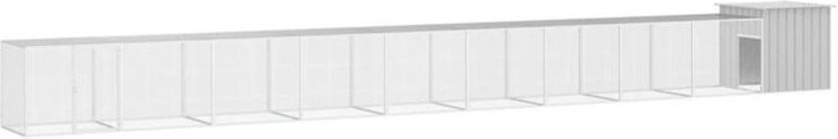 Vidaxl Hühnerkäfig aus verzinktem Stahl in Grau B: 1000 cm, H: 91 cm, T: 100 cm - Bild 1
