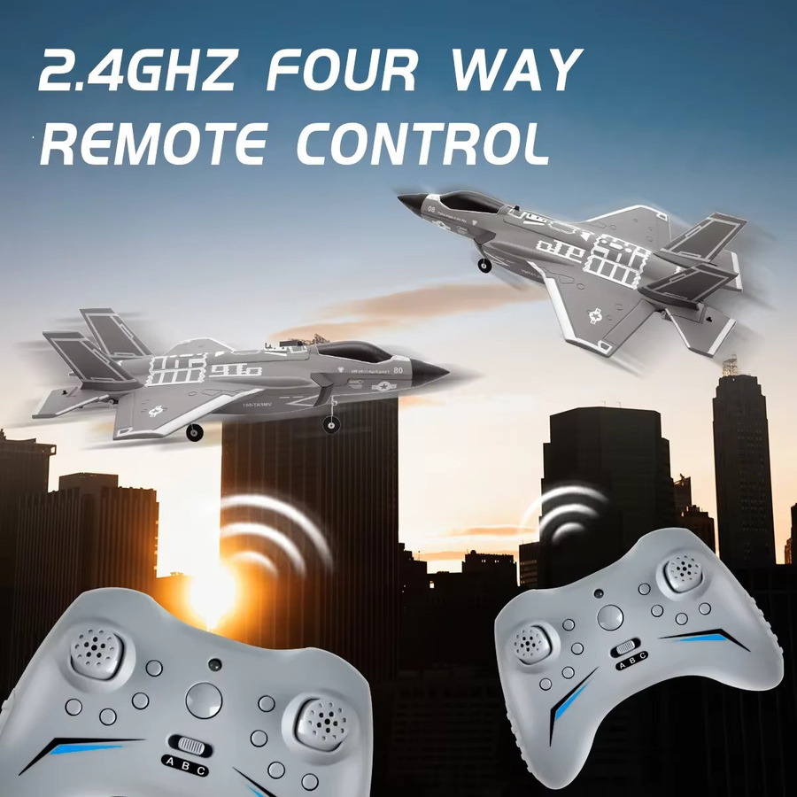 JIKEFUN F35 Fighter, RC Flugzeug, ferngesteuert, 4-Kanal, bürstenlos - Bild 5
