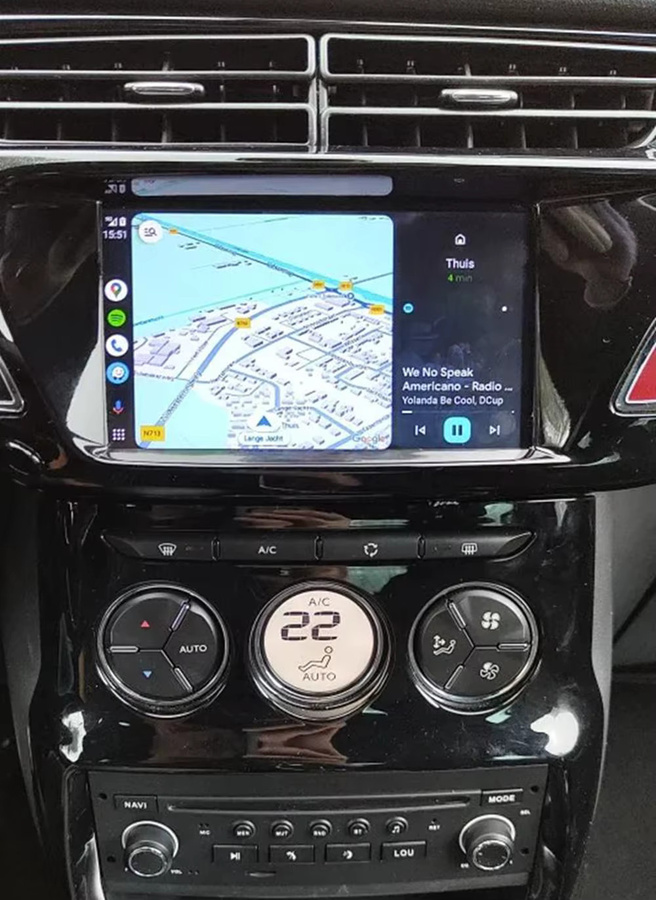 Android 15 Autoradio für Citroen C3 DS3 C5 X7 C3 Picasso mit Carplay, GPS-Navigation und Multimedia-Player, Schwarz - Bild 2