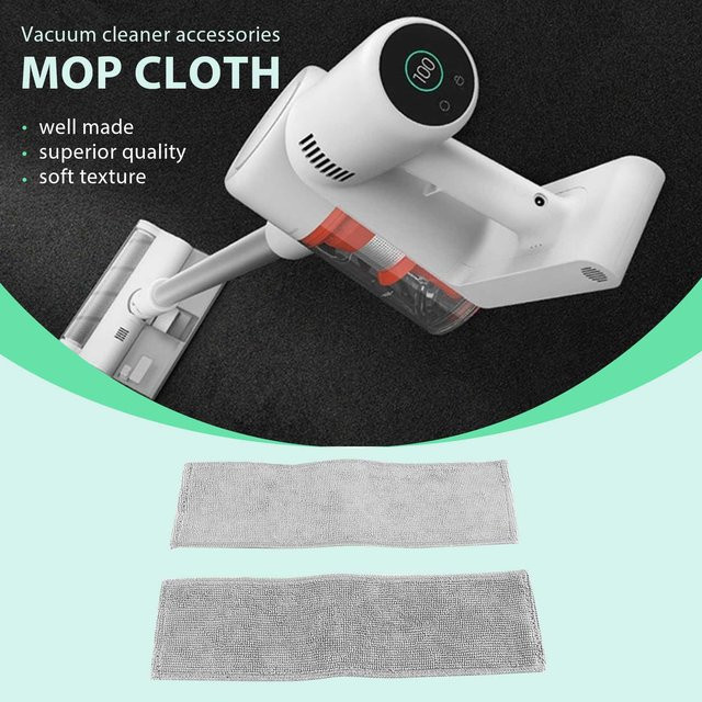 2 Stück Xiaomi Mijia Mop Tuch Ersatz für G10 K10 Wireless Staubsauger in Grau - Bild 1