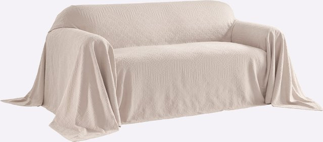 Pereira da Cunha Überwurf aus Jacquardgewebter Baumwolle in Sand und Beige für dein Sofa - Bild 1