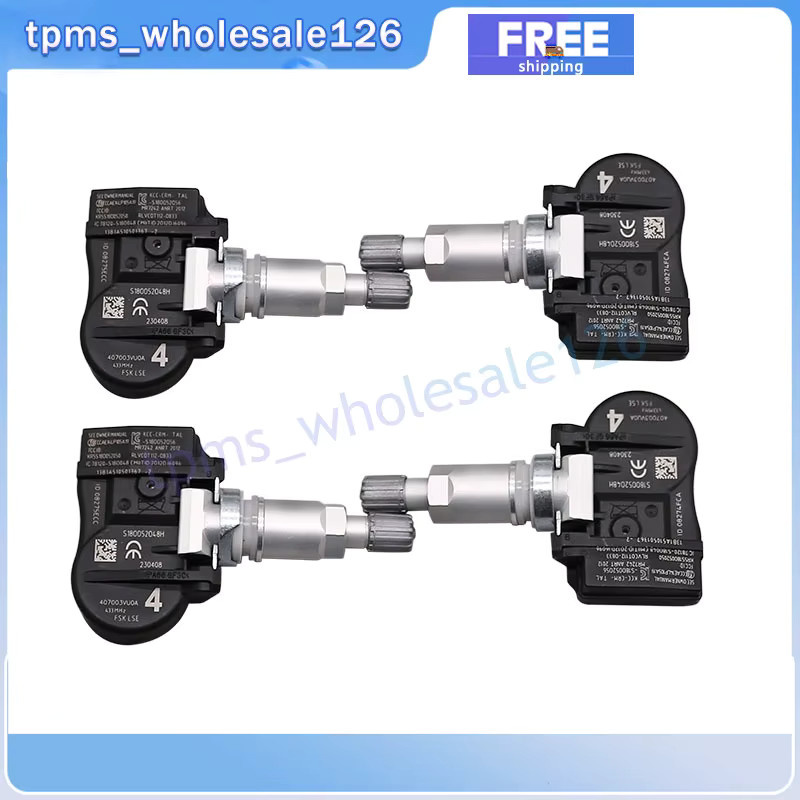 GANGLE 4er Set TPMS Reifendruckkontrollsystem Sensoren 40700-3VU0A für Nissan Note Qashqai Tiida Renault Espace Schwarz 433MHz - Bild 3