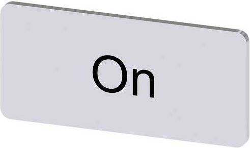 Siemens Bezeichnungsschild 3SU1900-0AC81-0DJ0 in Silber und Weiß, 10 Stück - Bild 1