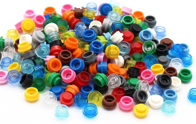 jile MOC Bausteine 4073 Platte rund 1x1, Konstruktionsspielzeug, 250-teiliges Set - Bild 1