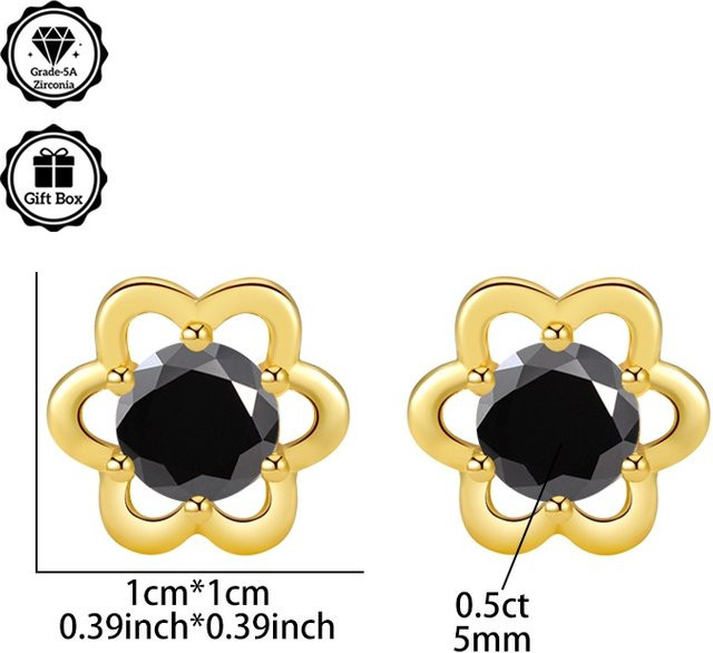 LAMVOICE Ohrstecker, Schneeflocken, Zirkonia, Damen - Bild 1