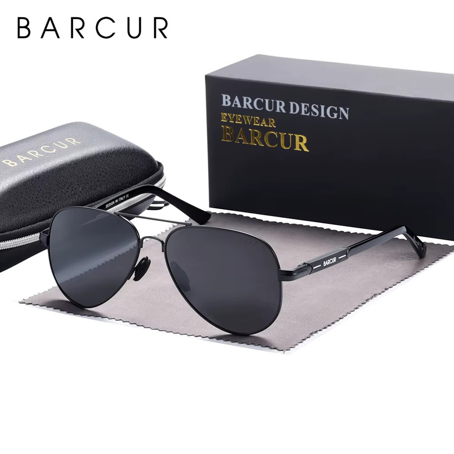 BARCUR Sonnenbrille, oval, Vollrand, Metall - Bild 2