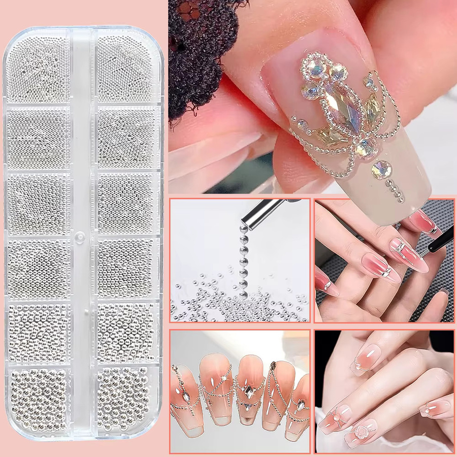 MAFANAILS Kaviar Perlen Nail Art Dekorationen, Metallic, Unisex - Bild 2