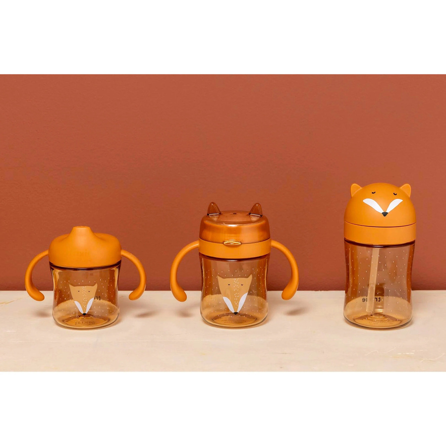 Trixie Trinkbecher Tumbler mit Strohhalm aus Kunststoff in Transparent und Orange, spülmaschinenfest, 300 ml - Bild 2