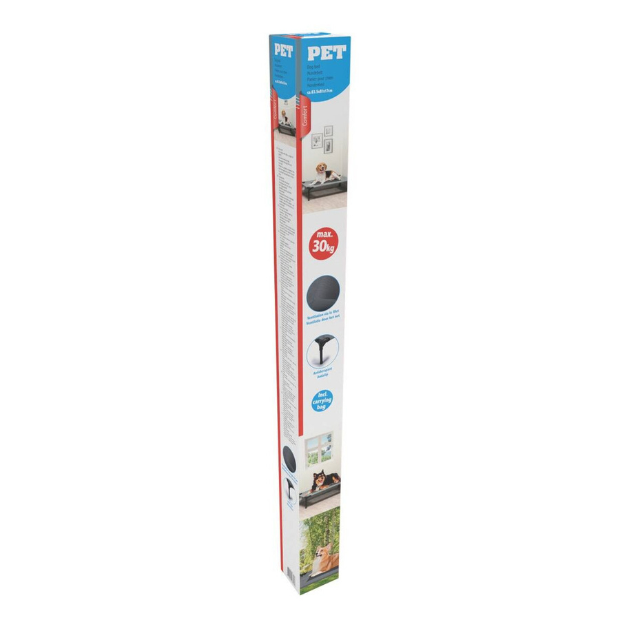 Maxxpro Haustierbett für Hunde aus Polyester, grau, B/H/L: 81 x 17 x 64 cm - Bild 2