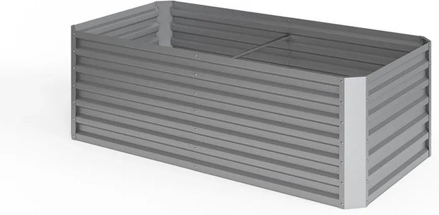 Oskar Hochbeet aus verzinktem Stahl in Silber als Kräuterbeet oder Gemüsebeet B/T/H: 180 x 90 x 60 cm - Bild 2