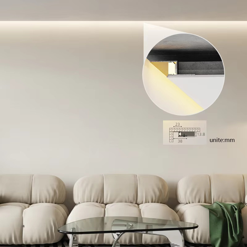 Khelse LED Aluminium Profil für die Decken- und Eckmontage mit PC Diffusor zur Einbau-Hintergrundbeleuchtung - Bild 4