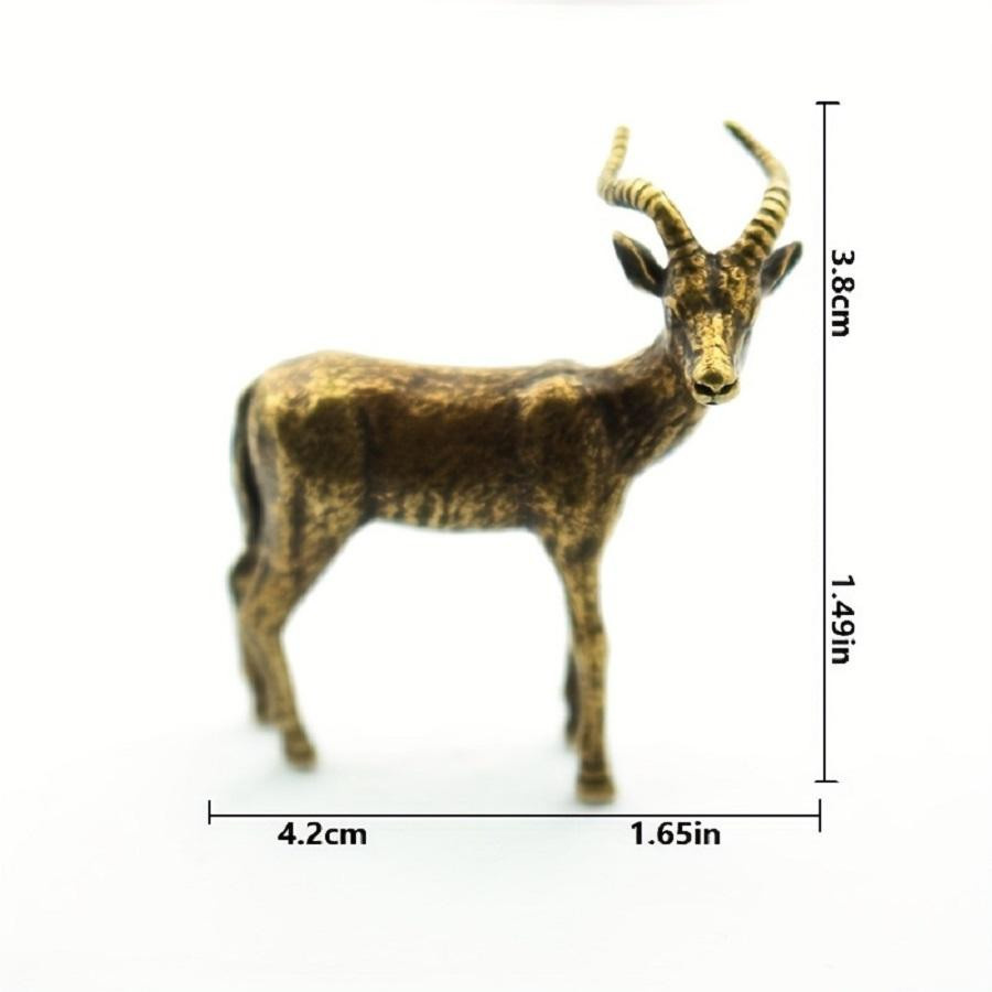 Yiran Furniture Messing Skulptur Schaf als Desktop Ornament in Gold und Bronze im pastoralen Stil - Bild 2