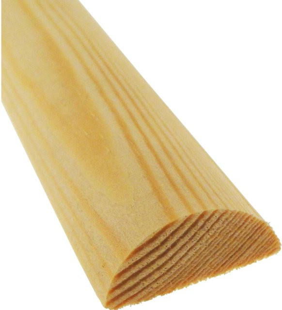 Döllken Profiles Halbrundstab aus Kiefer Massivholz, Farbe Beige/Braun, B: 20 mm, H: 10 mm, Länge: 900 mm - Bild 1