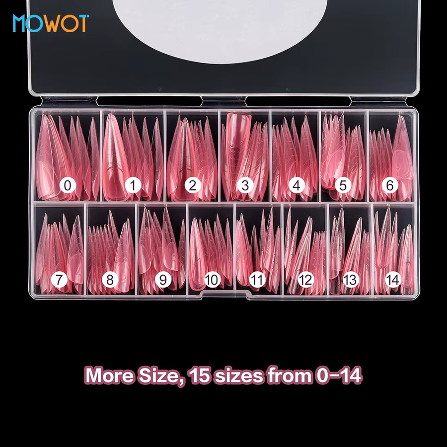 MOWOT Stiletto Dual Form Nagelform, 150 Stück, Clear - Bild 4