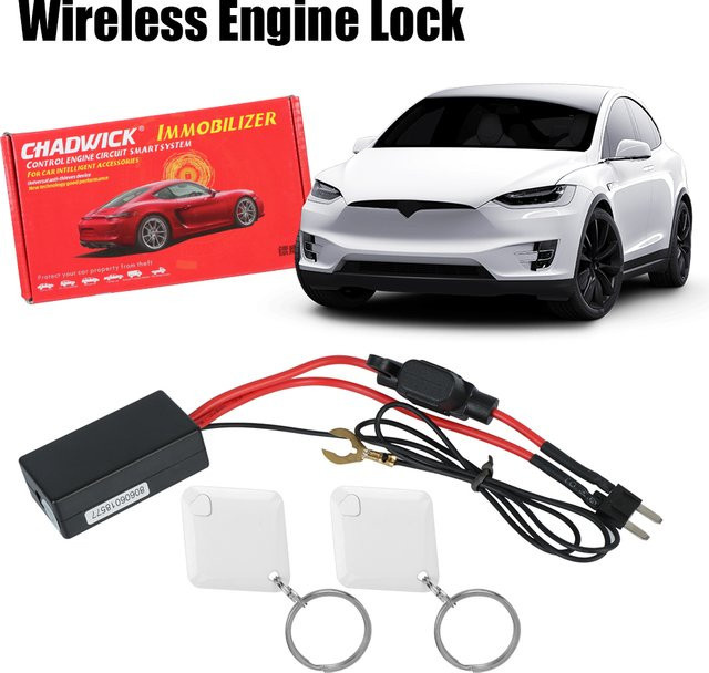 Gasline RFID Drahtlose Anti-Diebstahl Wegfahrsperre für Auto und Motorrad, 12V, Schwarz - Bild 1