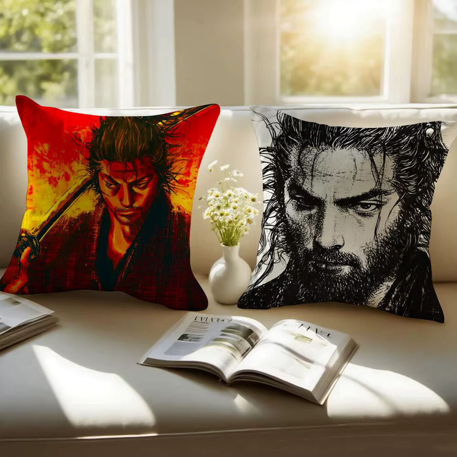 Vagabond Plüsch-Kissenbezug mit Grafikprint, schwarz und mehrfarbig, B/B: 30 x 30 cm - Bild 3