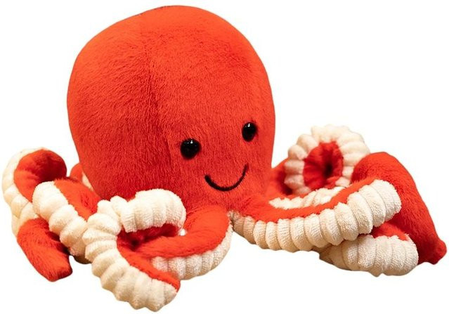Kidsly Kawaii Simulation Krake, Plüschtier, 17cm, Rot - Bild 1
