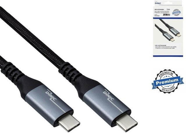 DINIC USB-C 3.2 Ladekabel in Schwarz, 1 m - Bild 1