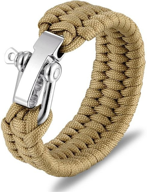 Yiran Jewelry Armband, Edelstahl, Paracord, Herren, brown - Bild 1
