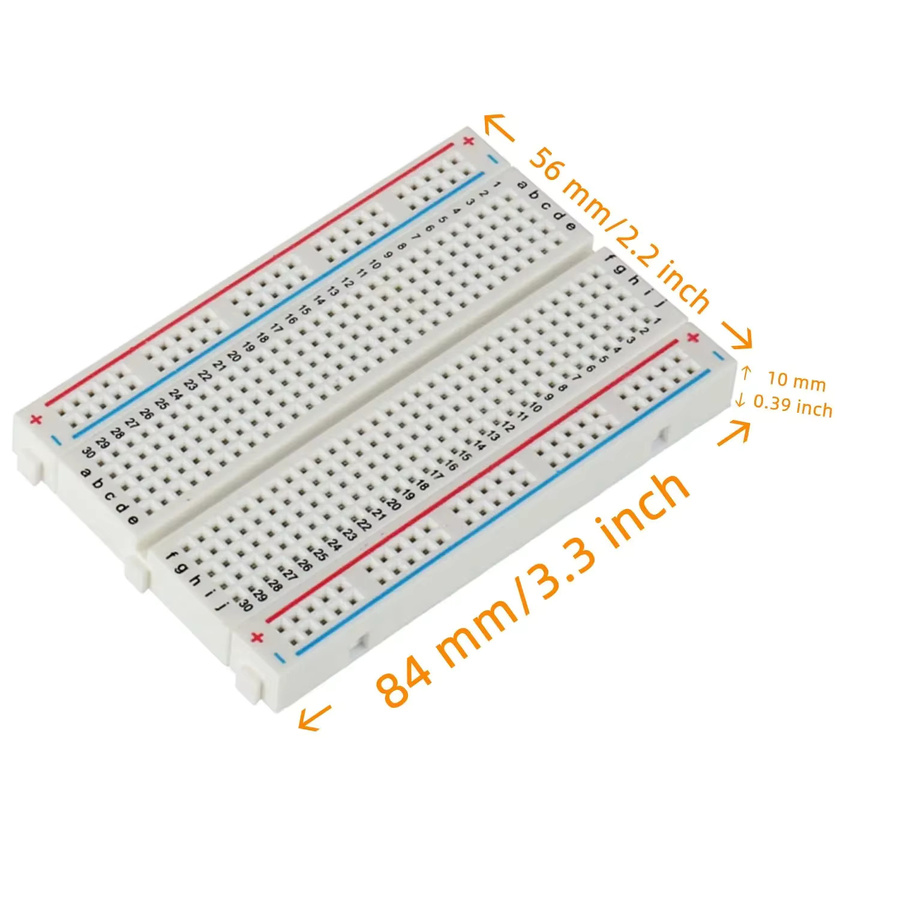 AOKIN Steckbrett-Set Prototyp-Board 830 400 170 Pin Lötfreies Board-Kit für Raspberry Pi und Arduino Projekte - Bild 3