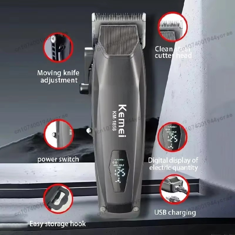 Kemei Barber-Haarschneidemaschine, kabellos, Unisex - Bild 4