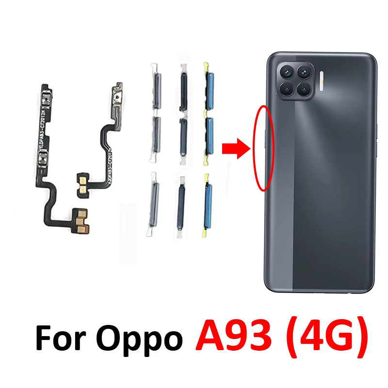 Oppo A93 4G CPH2121 CPH2123 Internes Flexkabel für Power- und Lautstärketaste Ersatzteil Schwarz - Bild 2