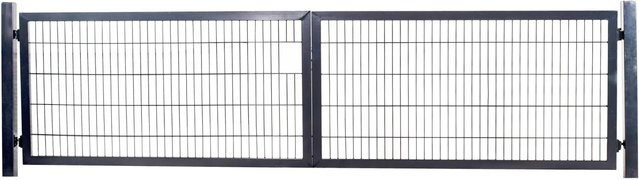 Industrietor für Doppelstabzaun in Anthrazit, Breite: 300 cm, Höhe: 180 cm - Bild 1