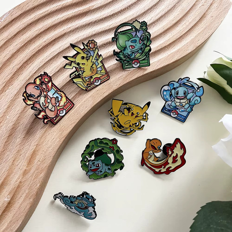 Potdemiel Pokemon Emaille-Pins, 8 Stück Set, Metall, Bunt, Unisex - Bild 4
