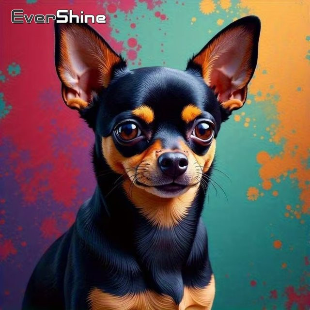 EverShine Diamant-Stickerei DIY-Bastelset mit Hunde-Tier-Mosaik-Muster für Erwachsene in Multicolour, Breite: 20 cm, Höhe: 20 cm - Bild 1