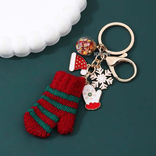 Schlüsselring Schneeflocke, Emaille, Unisex - Bild 1